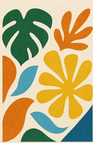 Raízes Tropicais - formas e cores