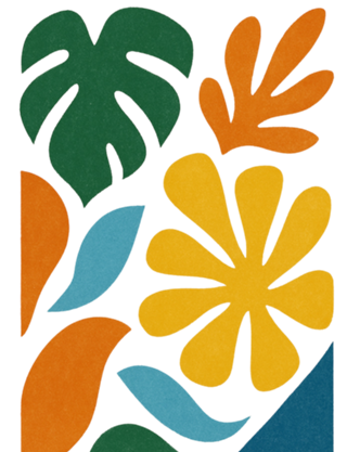Raízes Tropicais - formas e cores