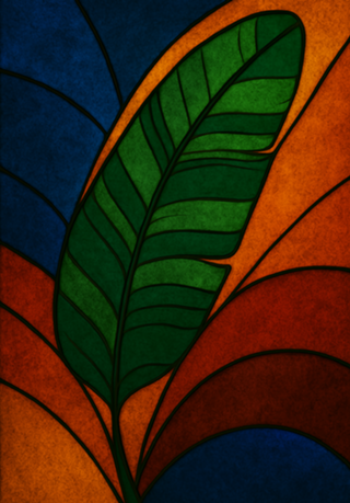 Vitral Folha de Bananeira