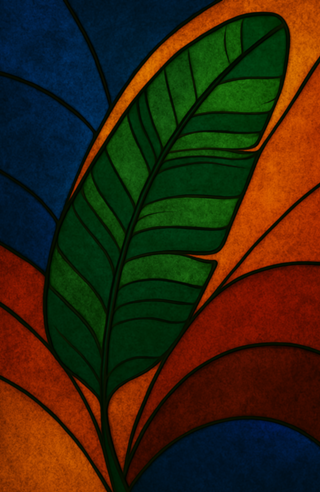 Vitral Folha de Bananeira
