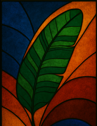 Vitral Folha de Bananeira
