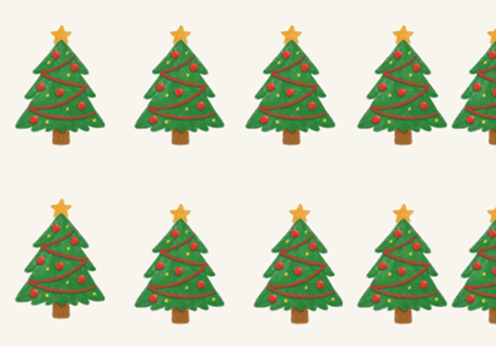 Árvore de Natal - giz colorido