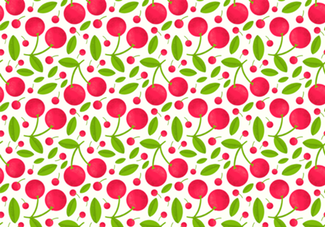 ESTAMPA CEREJAS FUNDO BRANCO