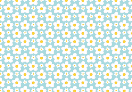 ESTAMPAS DE MARGARIDAS FUNDO AZUL BEBÊ