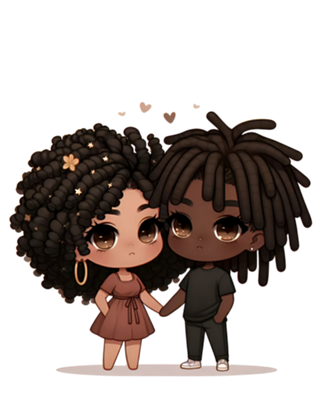 Casal Black Chibi
