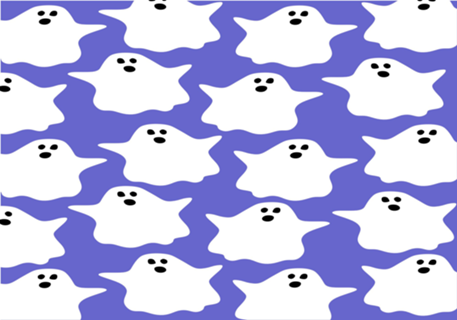 Padrão de Fantasmas em Fundo Roxo