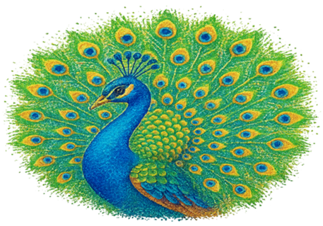 Pavão Colorido Nossa Fauna