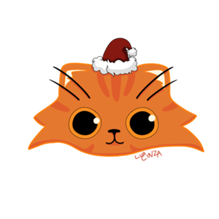 Gato laranja de natal | orange Christmas cat