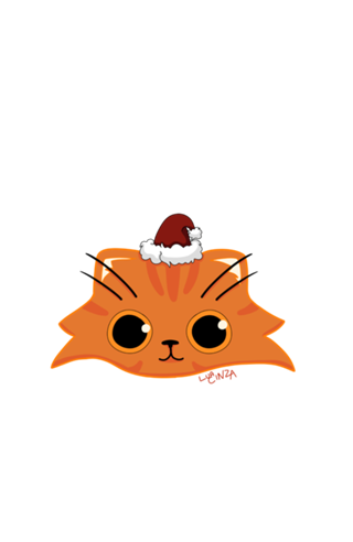 Gato laranja de natal | orange Christmas cat