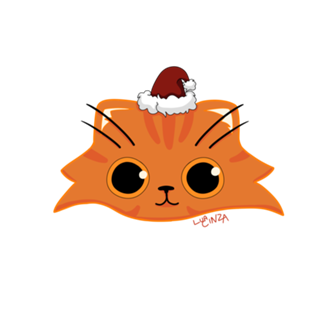 Gato laranja de natal | orange Christmas cat