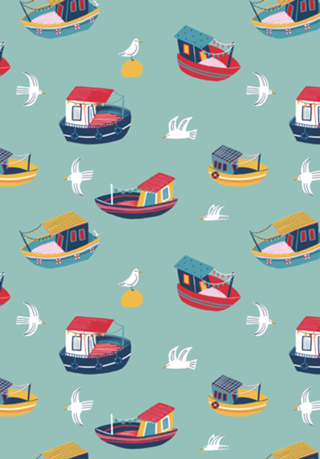 Life is a boat - azul