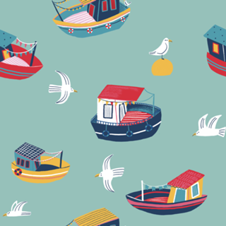 Life is a boat - azul