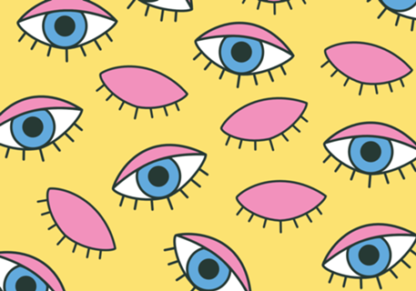 Eye 80's aesthetic style