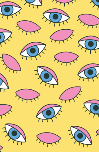 Eye 80's aesthetic style