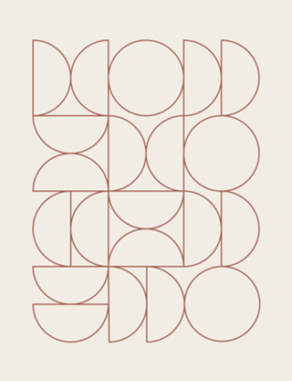 Semi-círculos Bauhaus (contorno)
