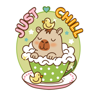Just Chill Capivara super fofa kawaii