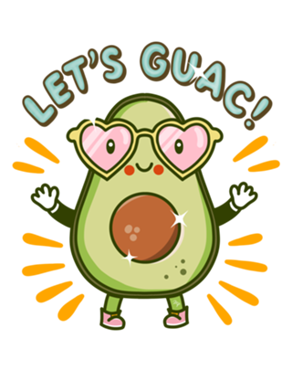 Let's Guac Abacate super fofa kawaii
