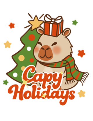 Capivara Natal super fofa kawaii