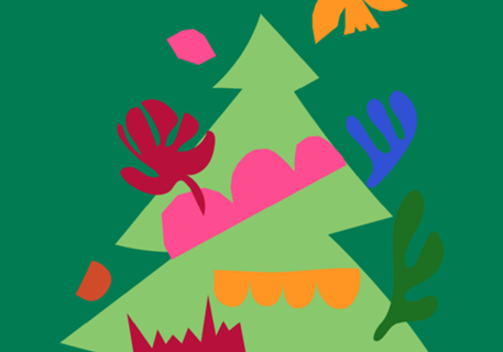 Árvore de Natal Minimalista Recortada Matisse