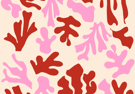 Padrão Matisse Rosa e Vermelho