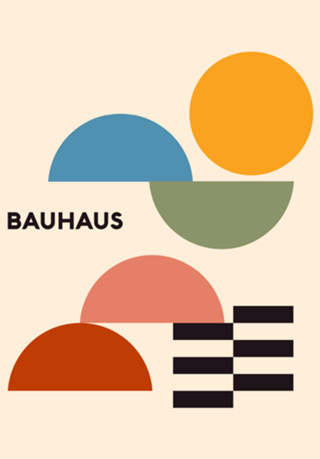 Abstrato Minimalista Retrô Bauhaus