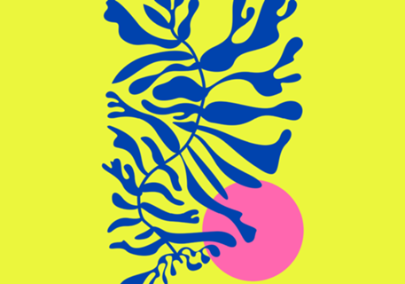 Folhas Matisse Neon Verde Arte Abstrata
