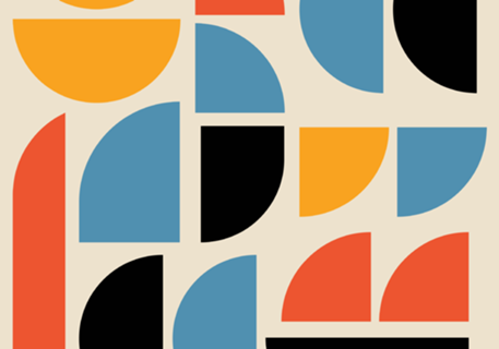 Composição Abstrata Geométrica Bauhaus Moderna Art