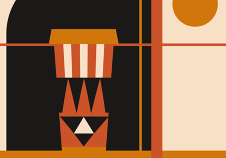 Coffee Time Bauhaus Geométrico Terracota