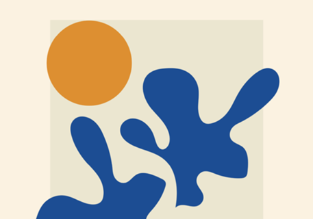 Matisse Azul Clássico Sol Dourado Contemporâneo