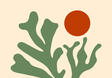 Pôr do Sol Verde Matisse Minimalista
