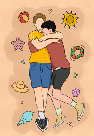 Nick Charlie Praia Heartstopper