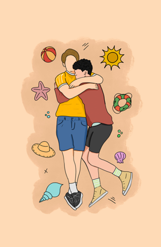 Nick Charlie Praia Heartstopper