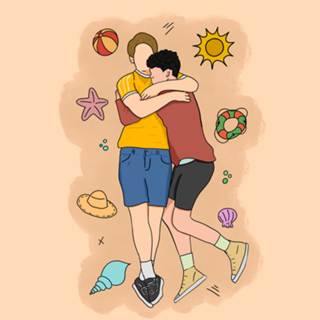 Nick Charlie Praia Heartstopper