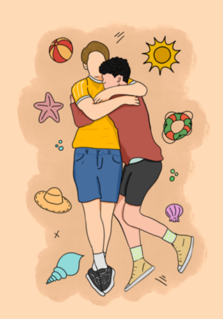 Nick Charlie Praia Heartstopper