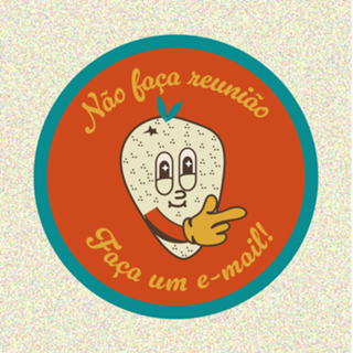 Não faça reunião - Ilustração retrô