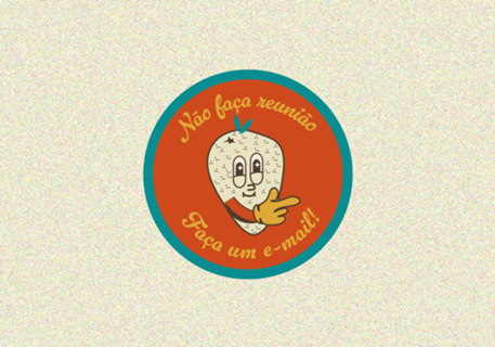 Não faça reunião - Ilustração retrô