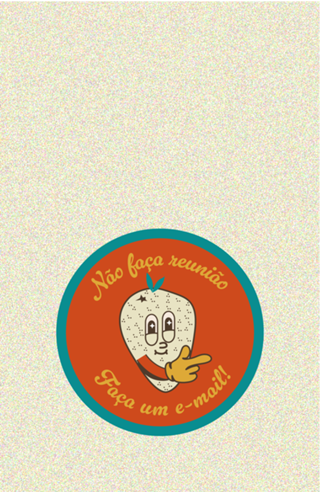 Não faça reunião - Ilustração retrô