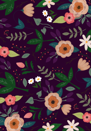 Estampa Floral Violeta