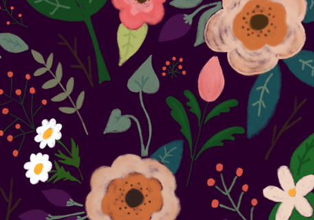 Estampa Floral Violeta