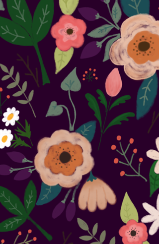 Estampa Floral Violeta