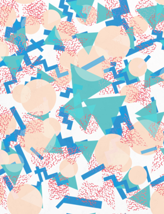 90's Pastel Geometric Pattern