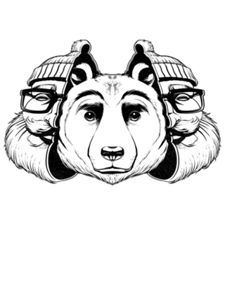 Bear Inside Black And White
