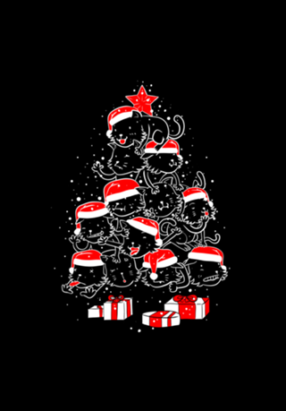 Pile Of Xmas Cats