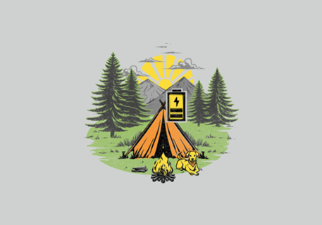 Recharging Offline Camping Dog