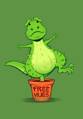 Cactus Rex Free Hugs