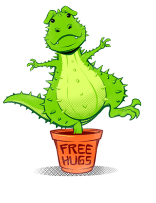 Cactus Rex Free Hugs