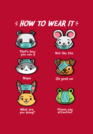 How not to wear a face mask animals cute funny