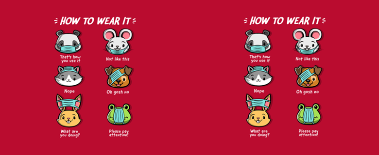 How not to wear a face mask animals cute funny