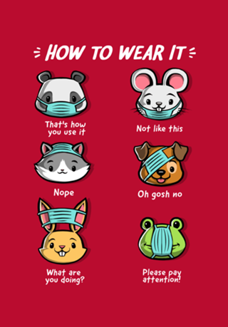 How not to wear a face mask animals cute funny