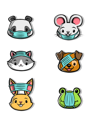 How not to wear a face mask animals cute funny